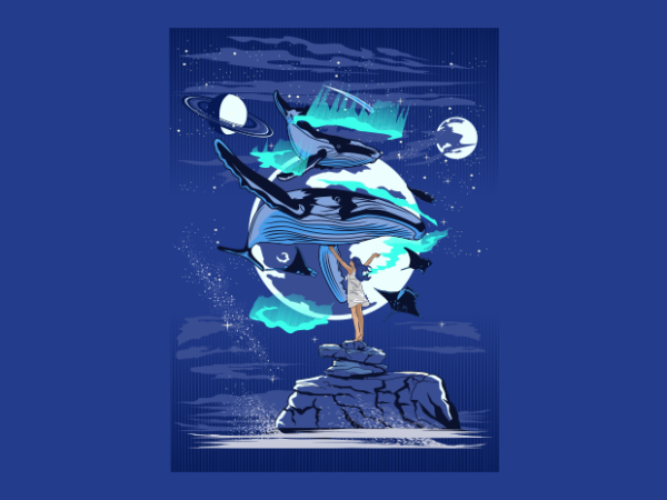 Mythical whale t shirt designs for sale