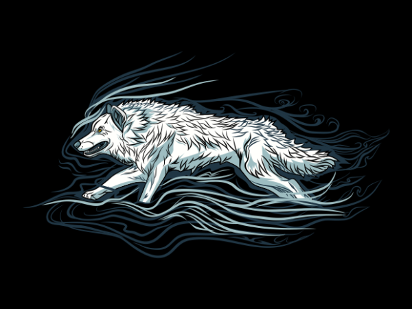 Mythical wolf t shirt designs for sale