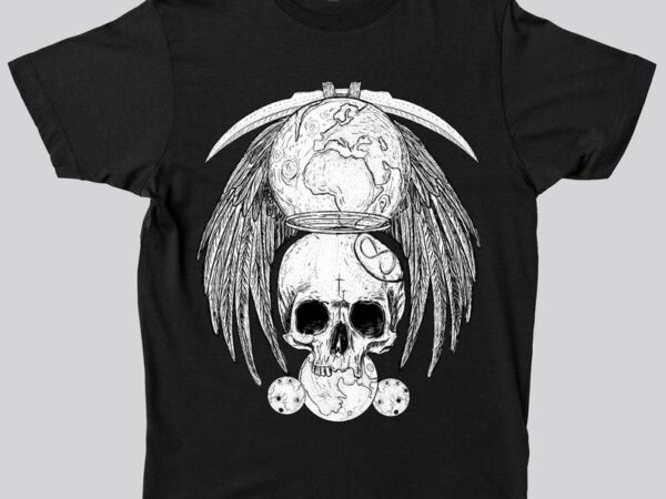 Alternative clothing – occult streetwear graphic skull vector