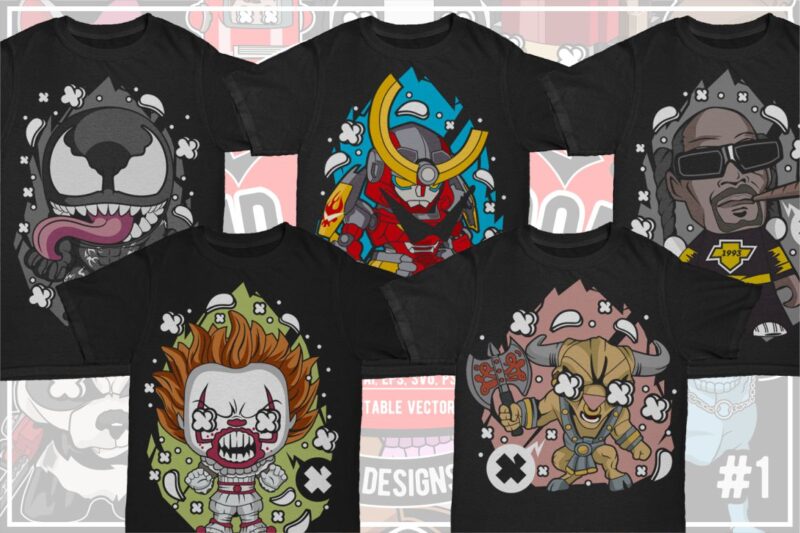 25 Kid Cartoon Tshirt Designs Bundle #6