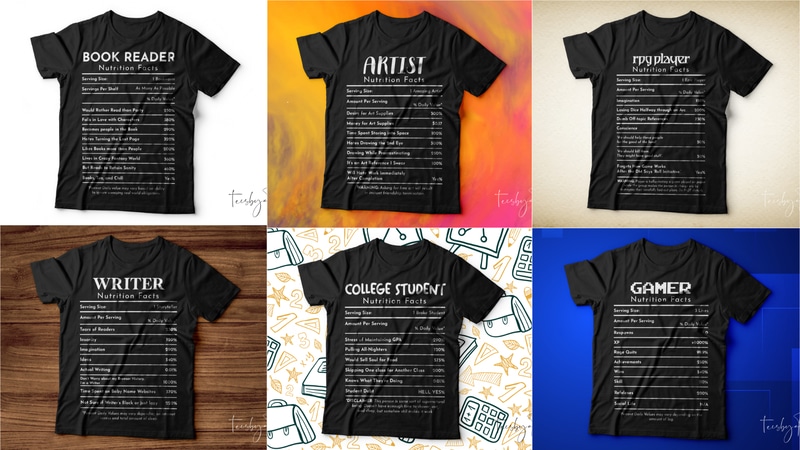 nutrition label shirt