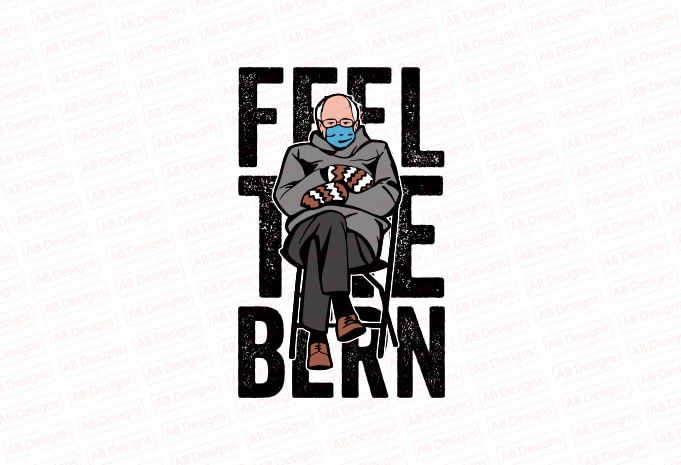 Feel the bern, Bernie sanders mittens T-Shirt Design