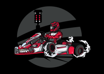 RED MONSTER GOKART t shirt design online