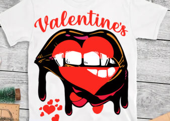 Valentines lips dripping t shirt design, Lips dripping Svg, Happy Valentine’s Day t shirt design