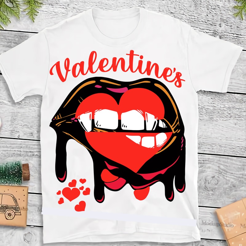 Download Valentines Lips Dripping T Shirt Design Lips Dripping Svg Happy Valentine S Day T Shirt Design Buy T Shirt Designs