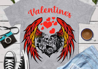 Skull kissing with flowers Svg, Heart shaped roses Svg, Skull vector, Happy Valentine’s Day t shirt design