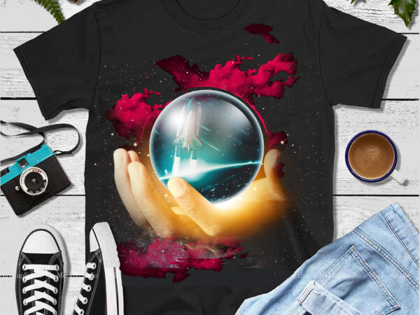Moon space t shirt design, spaceship design, transformation space vector