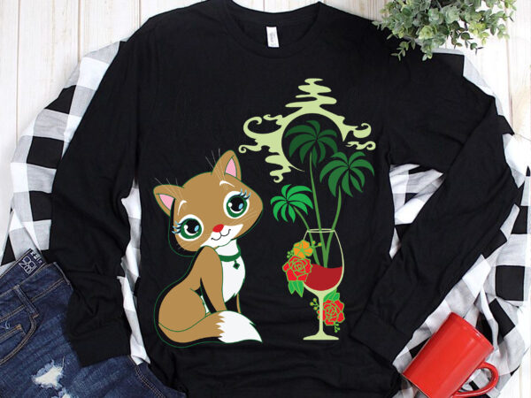 Cat t shirt design, cat svg, cat cute svg, kitten svg, kitten vector, valentine svg