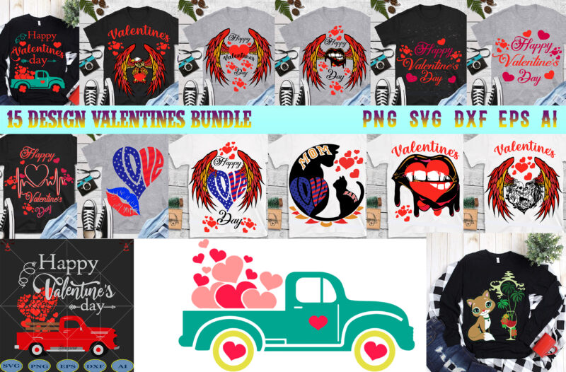 Valentines bundle t shirt design, Valentines bundle, Bundle Valentines, Happy Valentine’s Day t shirt design