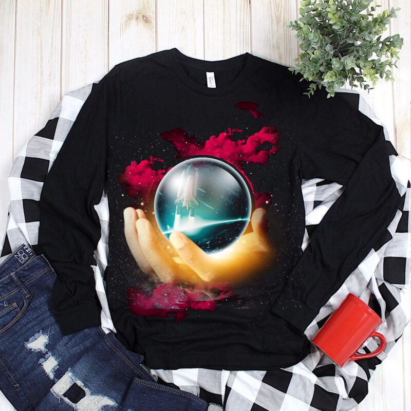 Moon Space t shirt Design, Spaceship Design, transformation space vector