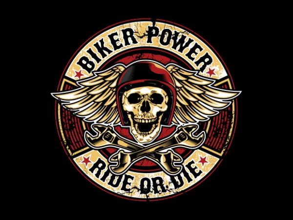 Biker power t shirt template