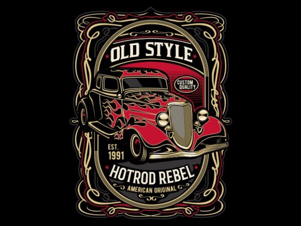 Hotrod rebel graphic t shirt