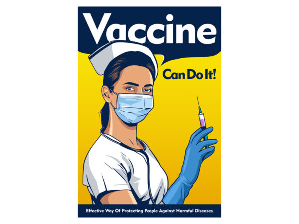 Vaccine can do it t shirt vector art