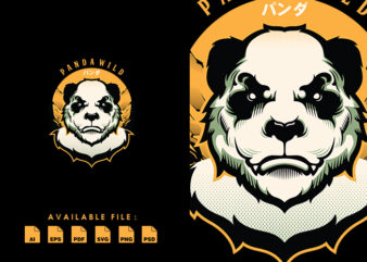 Panda Wild T-shirt Design