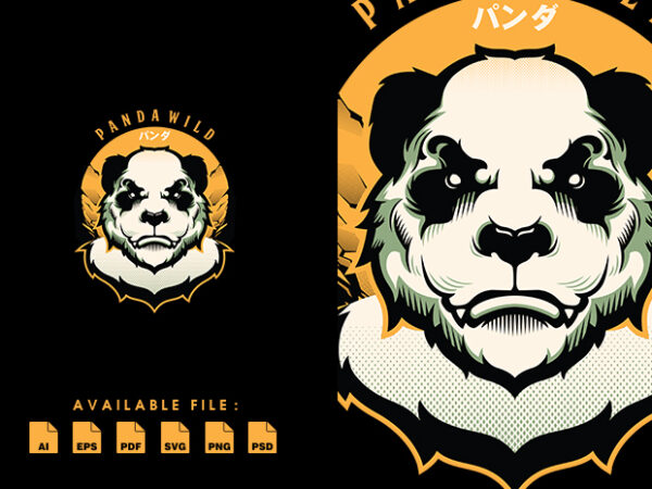 Panda wild t-shirt design