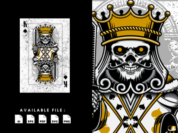 Queen skull playing card vector t-shirt design