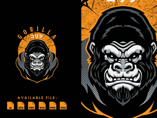 Gorilla t-shirt design