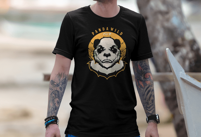 Panda Wild T-shirt Design