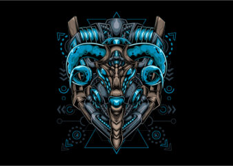 Goat Mecha Cyberpunk