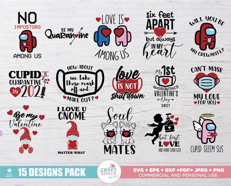 Download Valentine's 2021 Quarantine Among Us SVG, PNG, EPS, Pdf ...