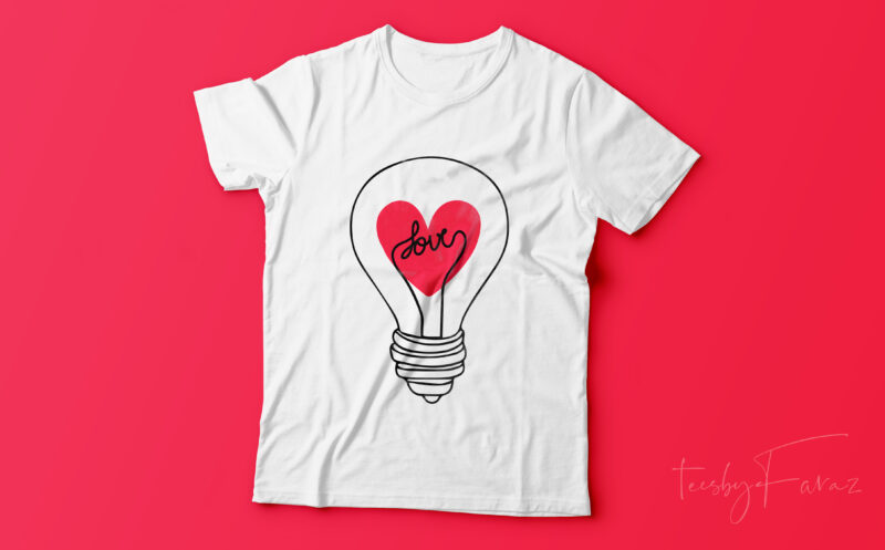 Love Bulb design, High resolution png and SVG, ready to print