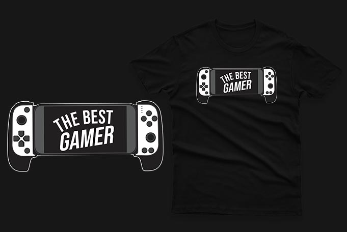 Download Gaming gamer t-shirt design vector bundle 100% Vector Ai ...