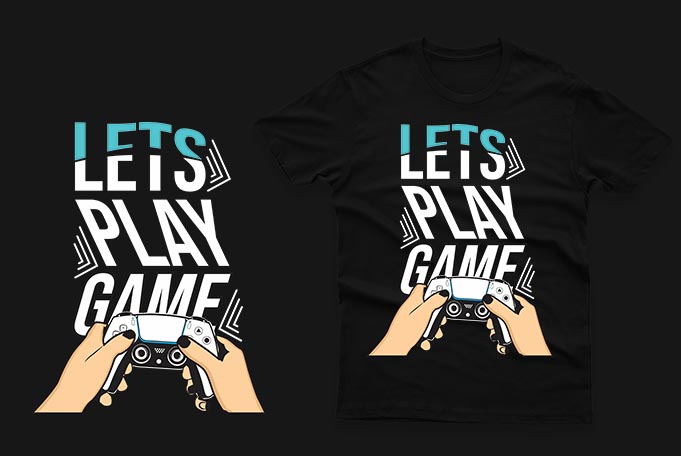 Gaming gamer t-shirt design vector bundle 100% Vector Ai, Eps, Svg, Png for commercial use