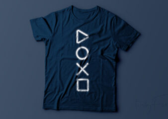 PlayStation Gaming t shirt design ready to print