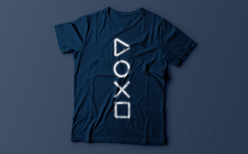 PlayStation Gaming t shirt design ready to print
