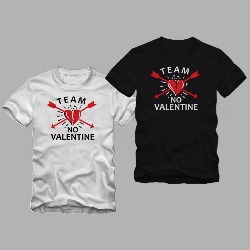 Team no valentine, funny valentine, anti valentine day, valentine day, valentine day t shirt design to buy