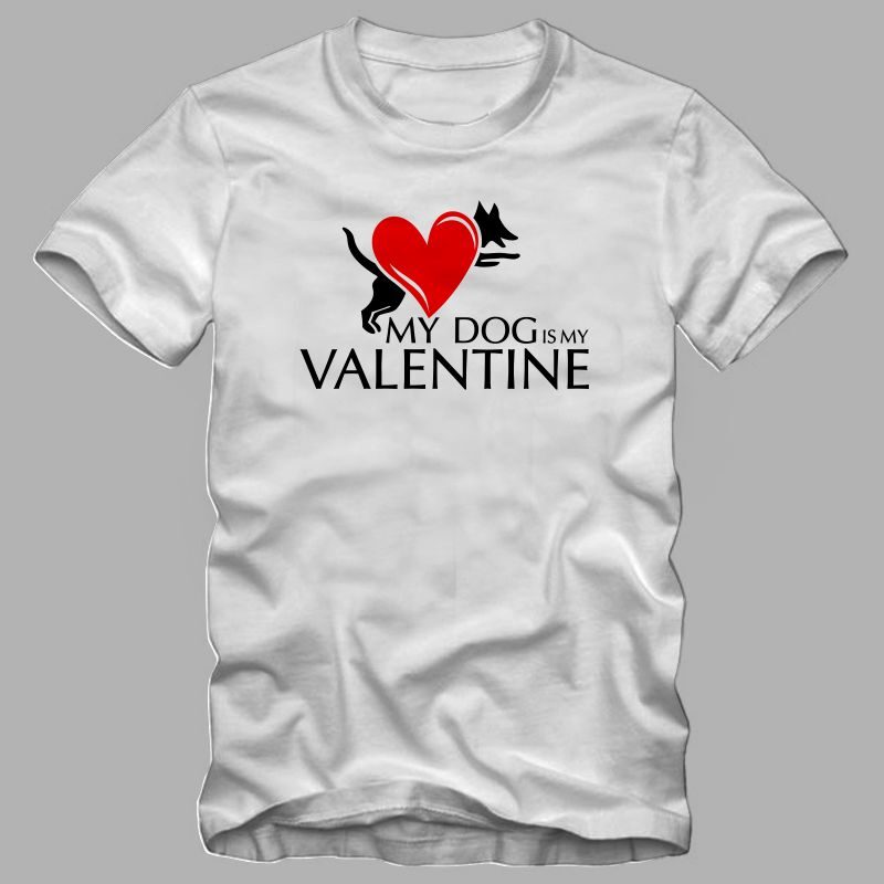 My dog is my valentine, valentine’s day, dog lover, love heart eps svg png ai instant digital download, my valentine t shirt design to buy
