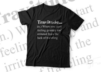 Travitude Definition t shirt design for sale