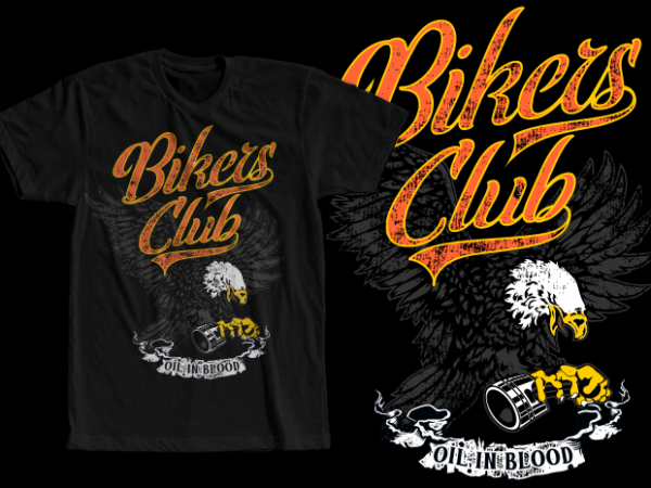 Biker club t shirt template