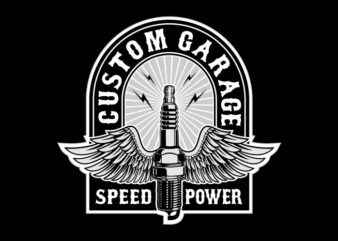 Custom Garage t shirt vector file