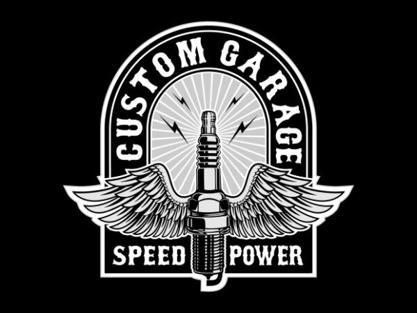 Custom garage t shirt vector file