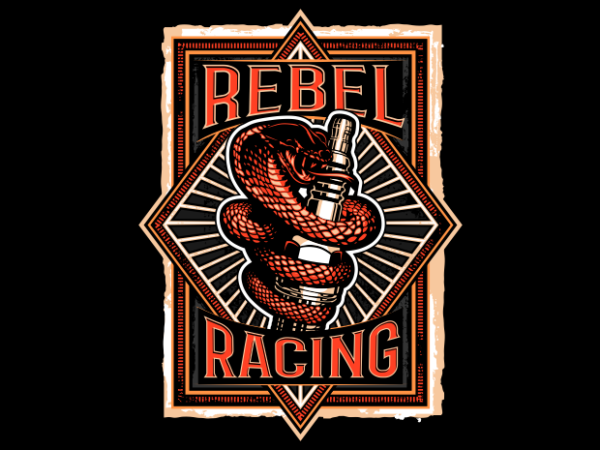 Rebel racing t shirt design online