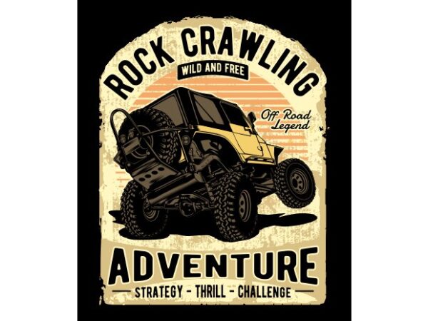 Rock crawling t shirt design online