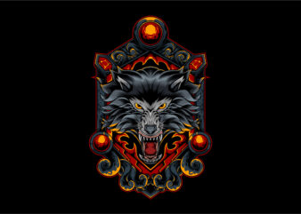 The wolf head ornament