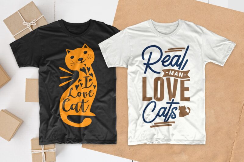 Cat t shirt designs bundle, funny cat t shirt designs, cat lover t shirt design, typography t shirt design for commercial use, t shirt design pack collection