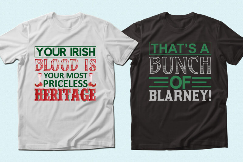 Trendy 20 St Patrick’s day quotes T-shirt Designs Bundle — 98% Off