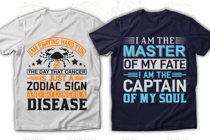 173 Mega Zodiac Quotes T-shirt Designs Bundle — 99% Off