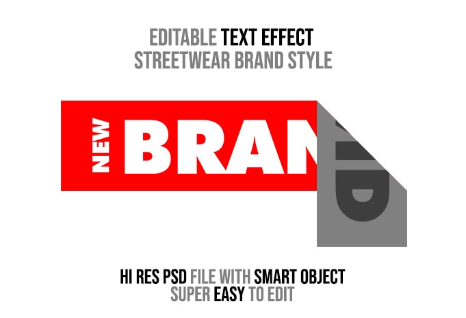 Editable Text Effect Streetwear Style 1 PSD File with Smart Layer