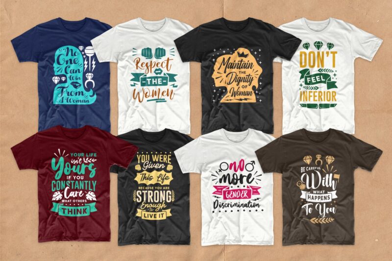 Women’s day t-shirt designs bundle, International women’s day quotes t shirt pack collection, T shirts for women, Women’s day SVG