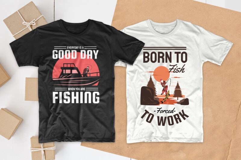 t-shirt vector Fishing t shirt design bundle, T-shirt design vector packs, fishing t shirt, fishing design, svg, png, pod,