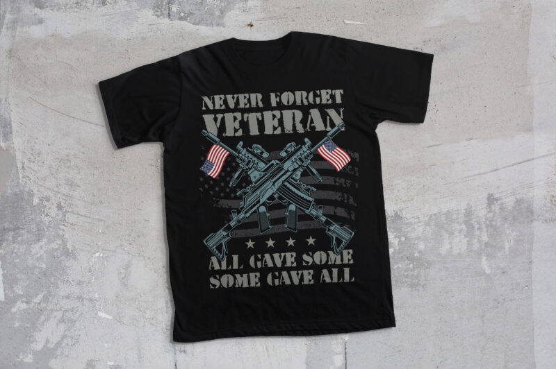 Set of Veteran t-shirt design pack