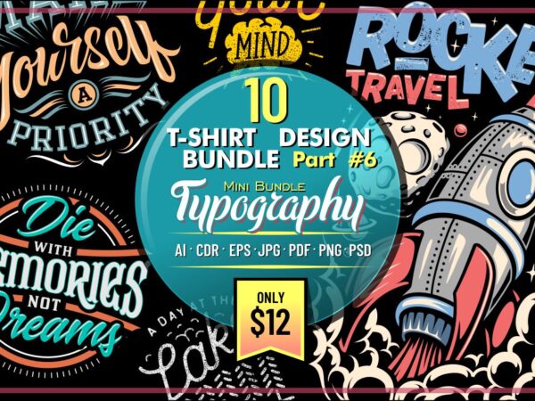 10 t-shirt design mini bundle part 6