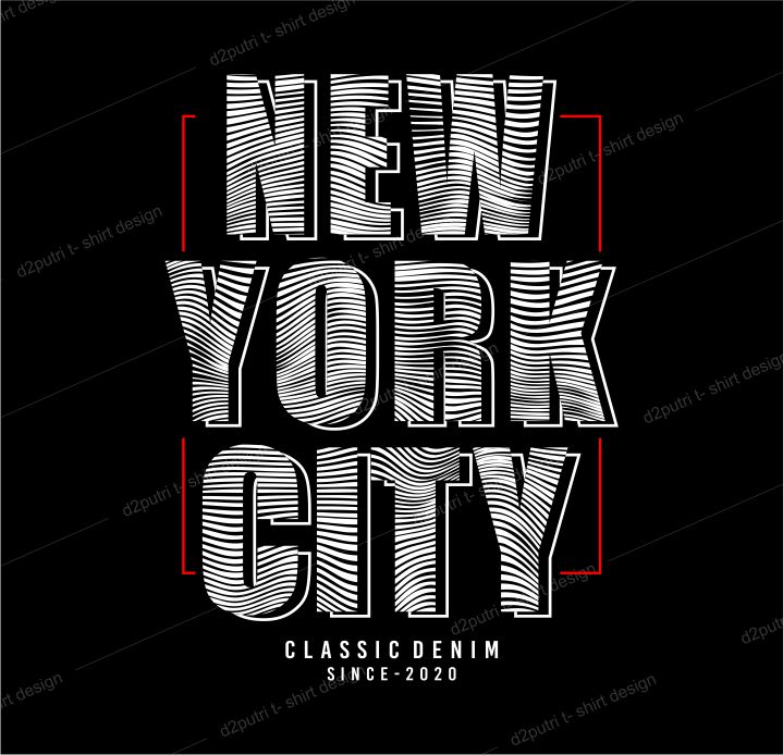 t shirt design graphic, vector, illustration new york city lettering typography