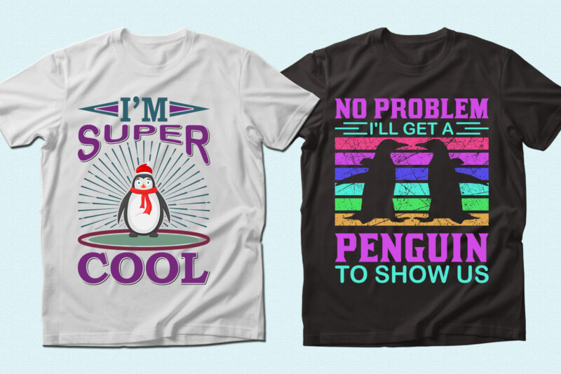 Trendy 71 Penguin quotes t-shirt designs bundle — 98% off