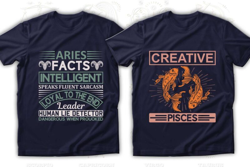 173 Mega Zodiac Quotes T-shirt Designs Bundle — 99% Off