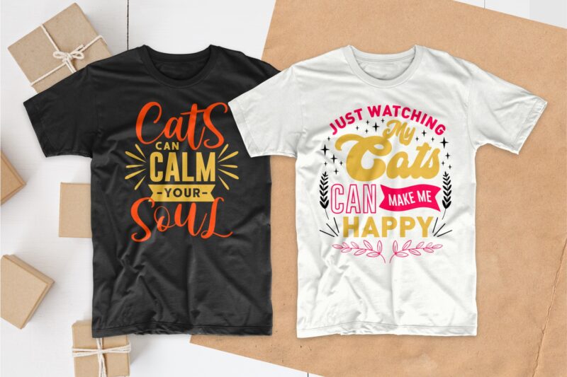 Cat t shirt designs bundle, funny cat t shirt designs, cat lover t shirt design, typography t shirt design for commercial use, t shirt design pack collection